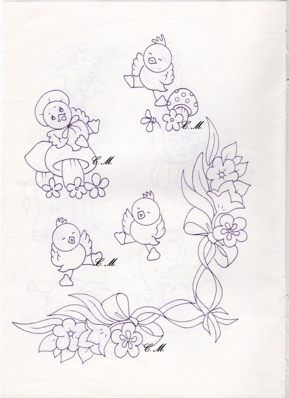 Chicks free embroidery designs