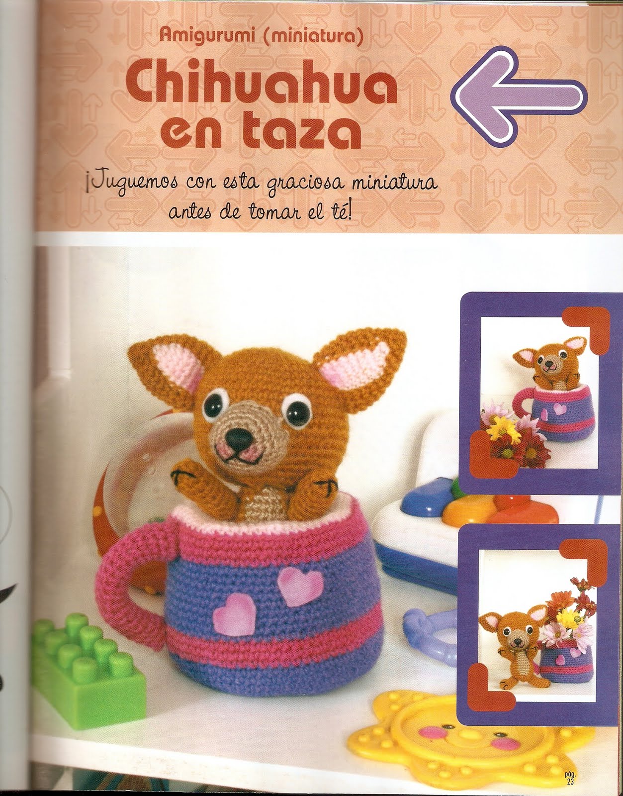 Chihuahua dog in the cup amigurumi pattern 1 (1)