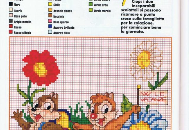 Chip ’n’ Dale among the flowers