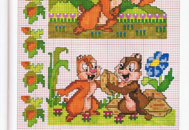 Chip ’n’ Dale and Cindy eating nuts
