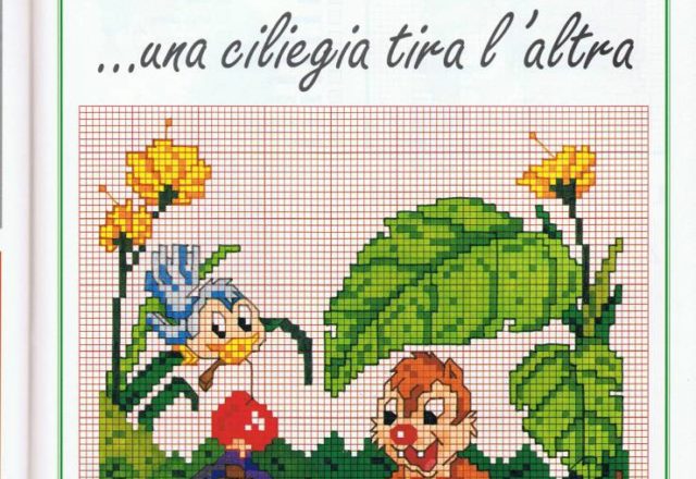 Chip ’n’ Dale cross stitch pattern