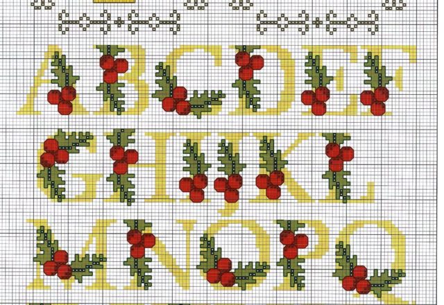 Christmas alphabet berries