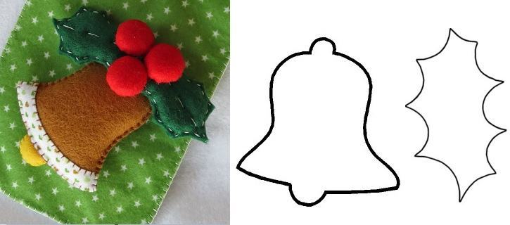 Christmas bell free felt pattern