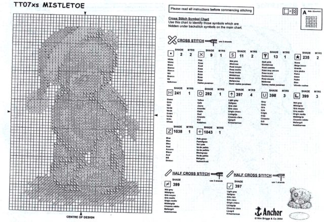 Christmas cute teddy bear free cross stitch pattern (3)