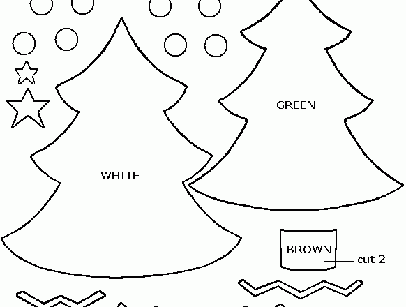 Christmas tree felt and pannolenci pattern