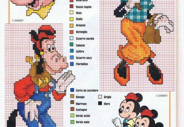 Clarabelle Cow and Horace Horsecollar cross stitch patterns