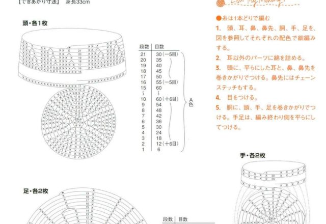 Colored bears amigurumi pattern (2)