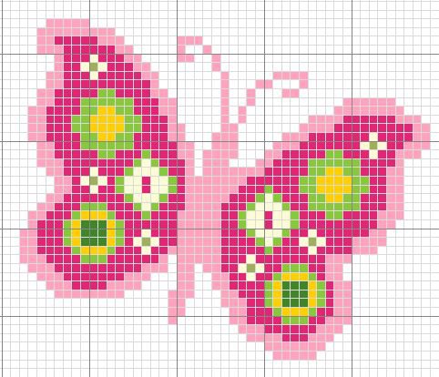 Colored simple butterfly
