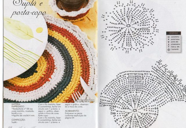 Colorful placemat crochet