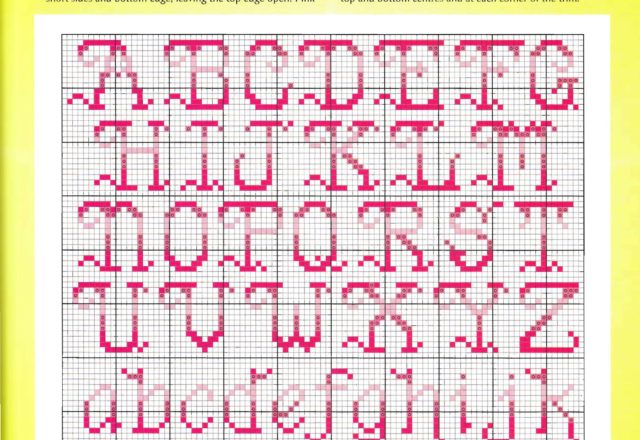 Complete alphabet red color