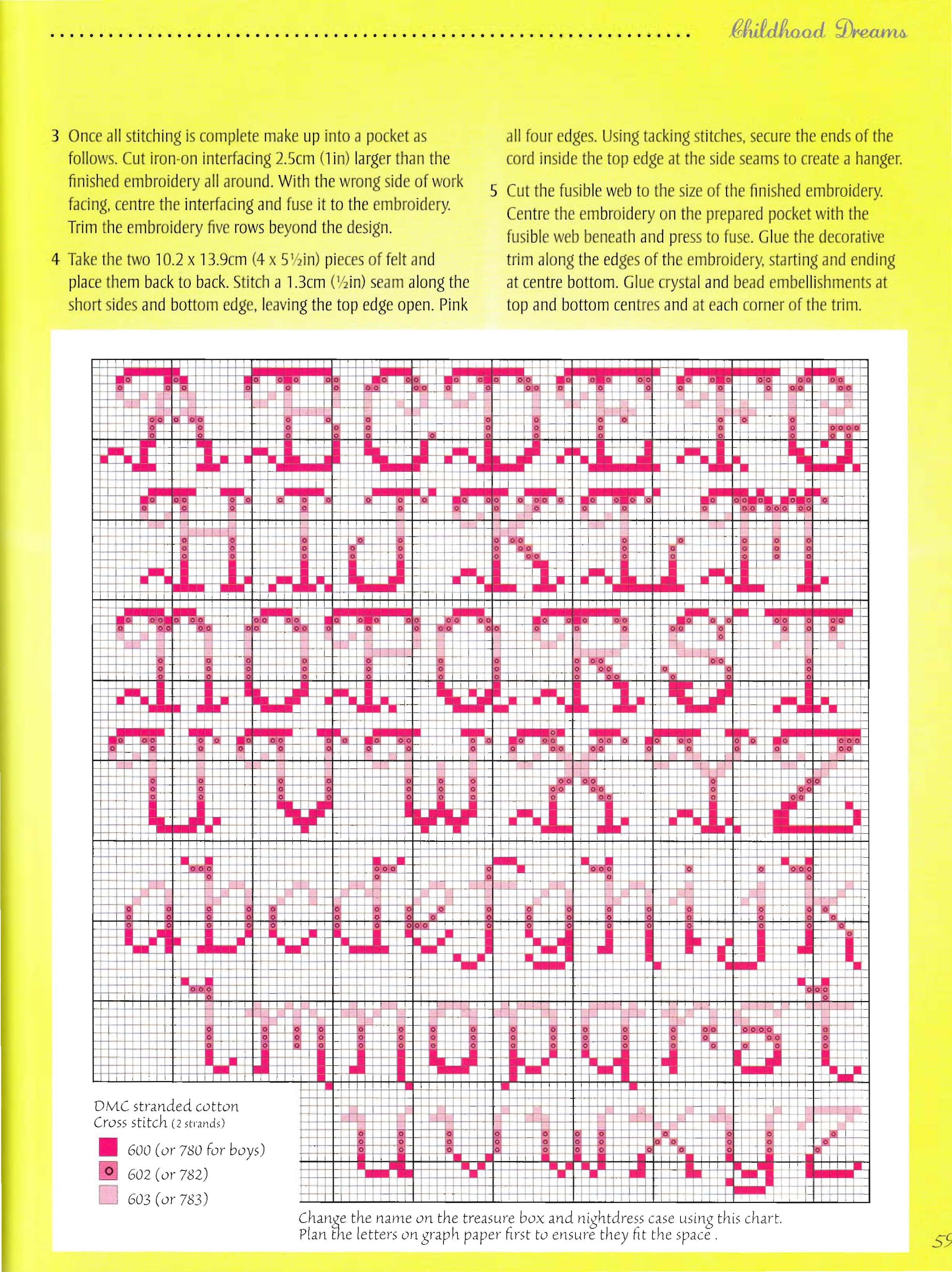 Complete alphabet red color