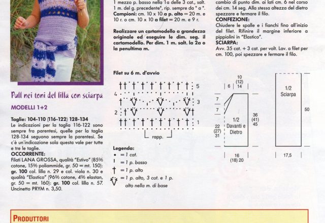 Crochet Child Lilac pull and scarf (2)