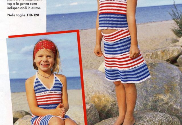Crochet Child Striped Skirt and camisole (1)