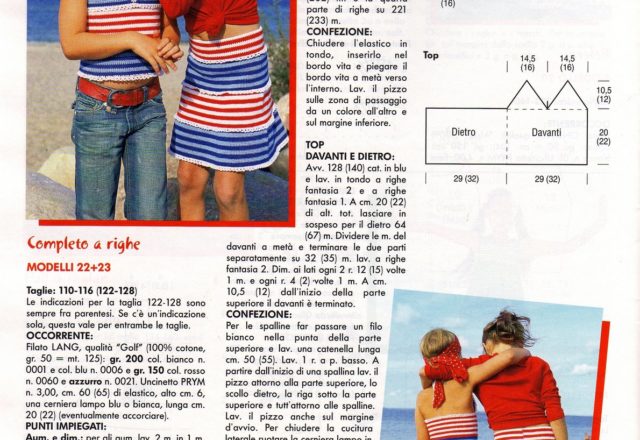 Crochet Child Striped Skirt and camisole (2)