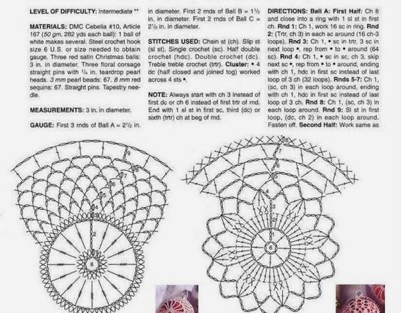 Crochet Christmas balls (5)