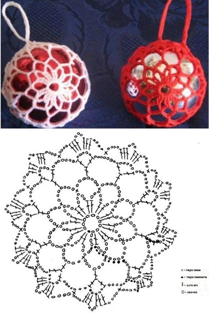 Crochet Christmas balls (7)