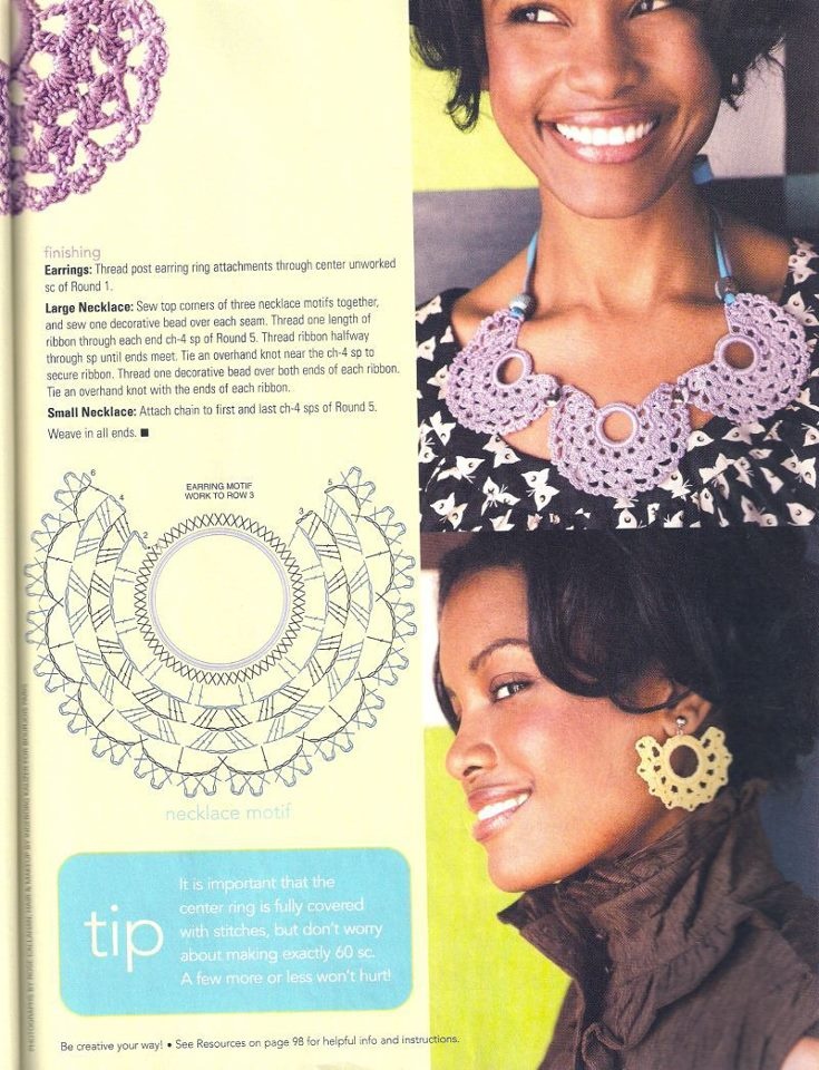 Crochet Earrings and necklace