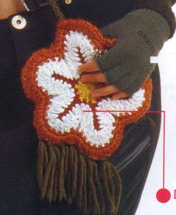 Crochet Handbag large daisy (1)