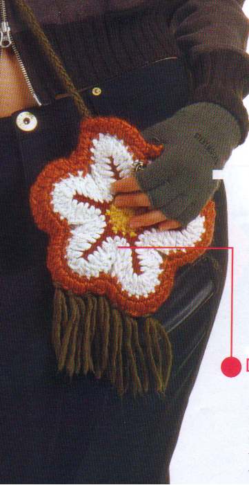 Crochet Handbag large daisy (1)