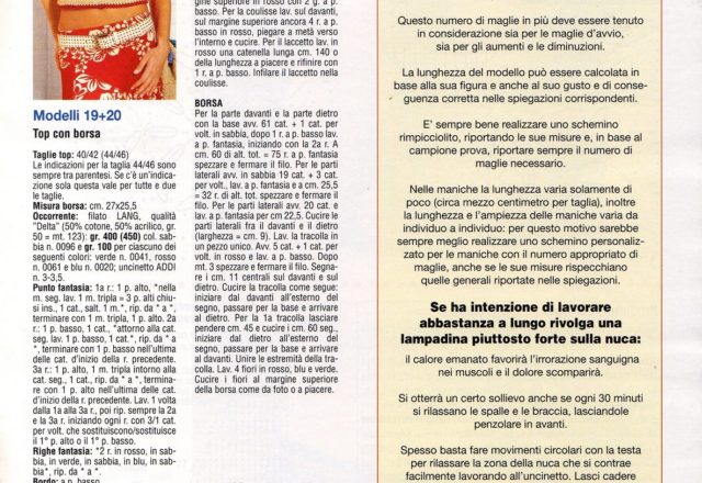 Crochet Tank top with striped and handbag (2)