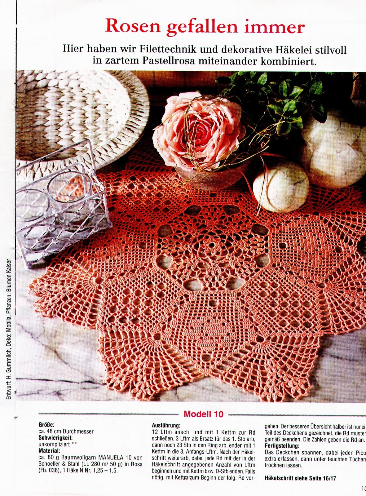 Crochet and filet round doily (1)