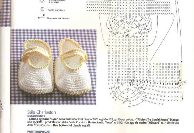 Crochet baby shoes white