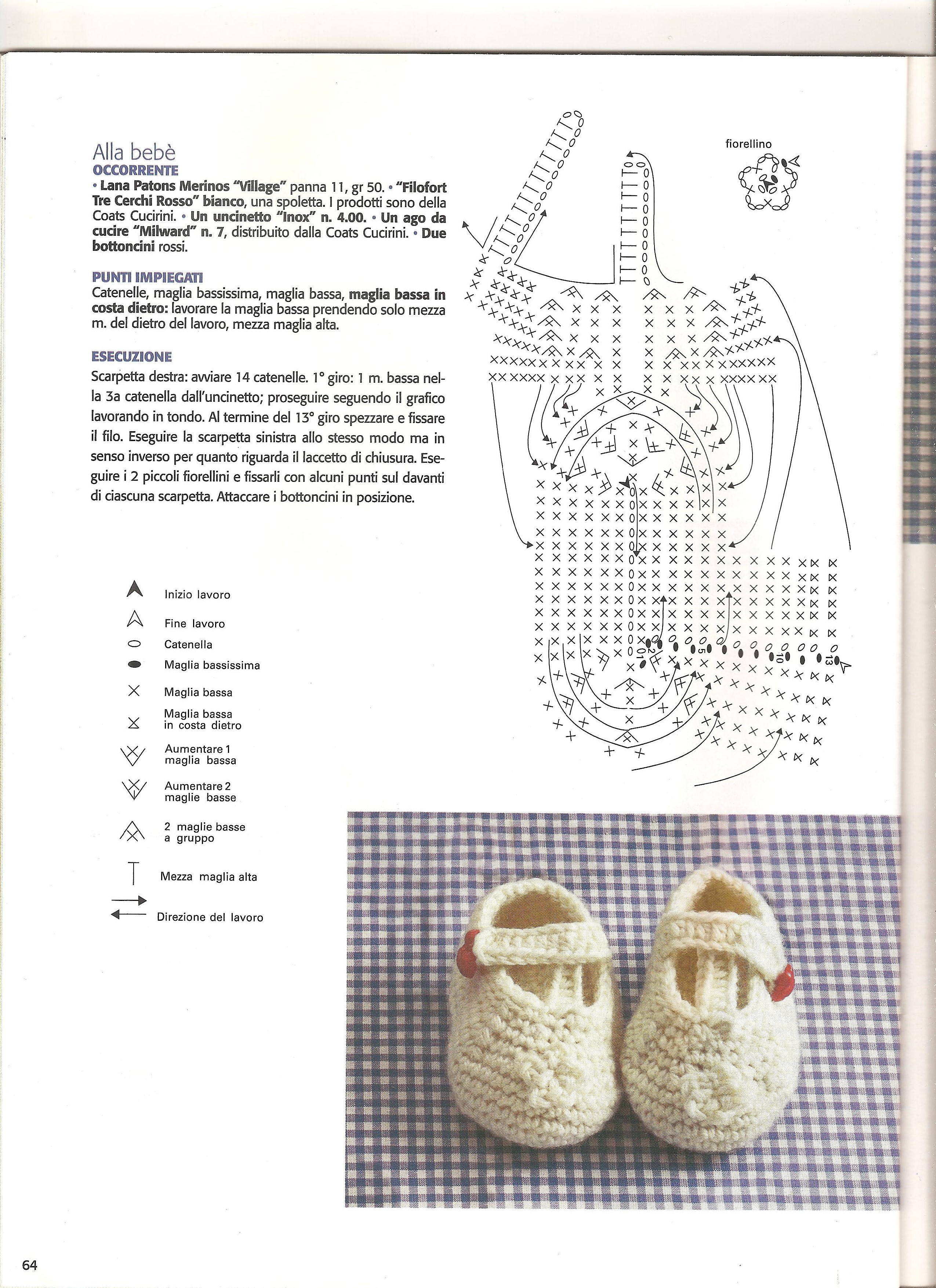 Crochet baby shoes white buttons