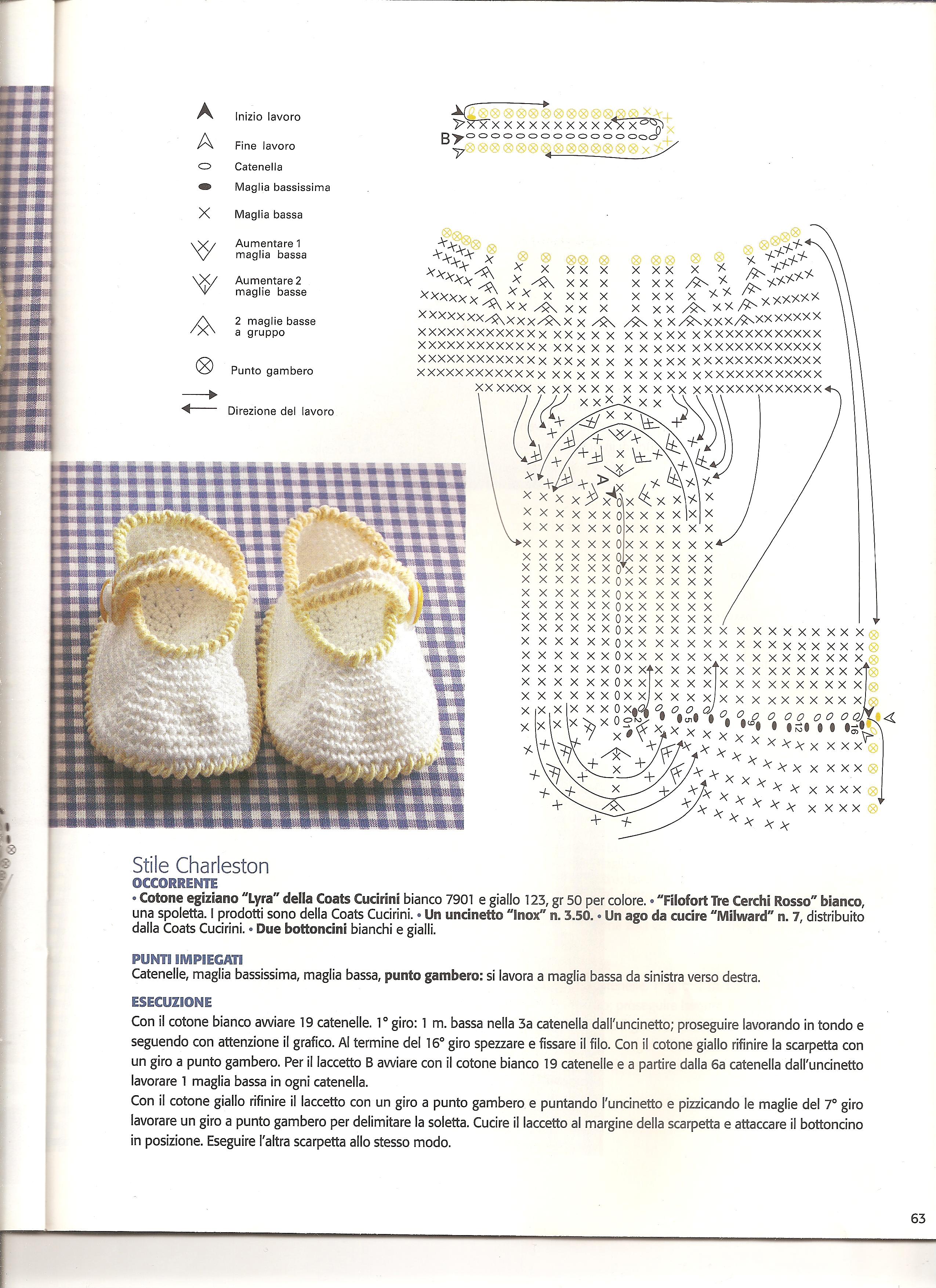 Crochet baby shoes white