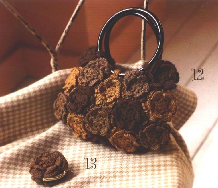 Crochet bag and purse flowers (1)