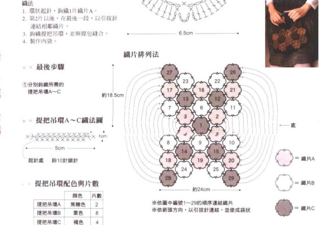 Crochet bag and purse flowers (2)
