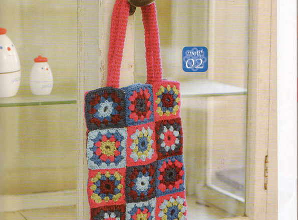 Crochet bag modules colored squares (1)