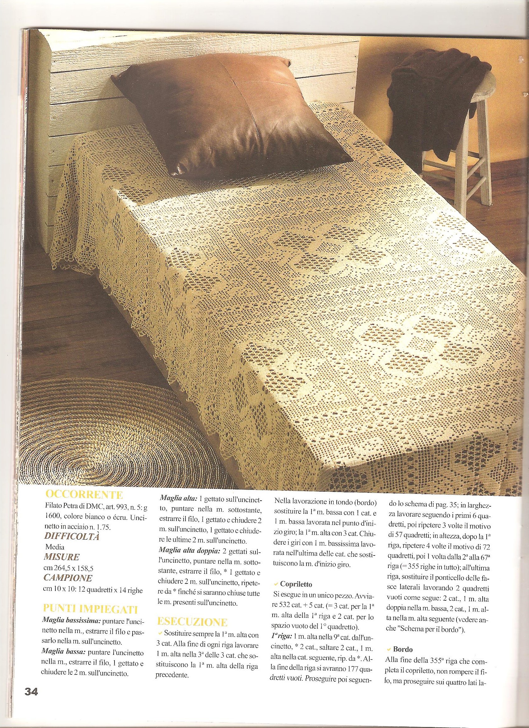 Crochet bedspread big and squared (1)