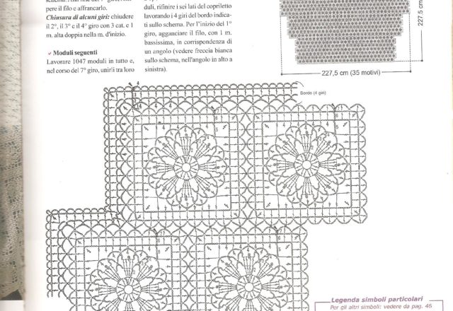 Crochet bedspread flowers and squares (2)