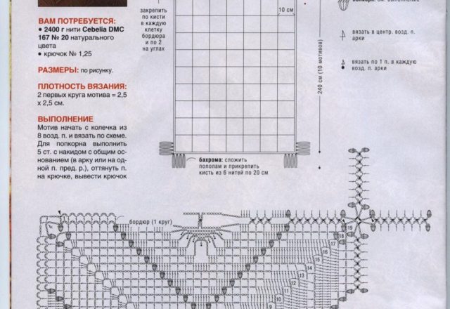 Crochet bedspread squared modules and rhombus (2)