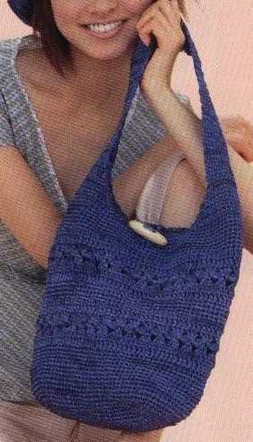 Crochet blue bag (1)
