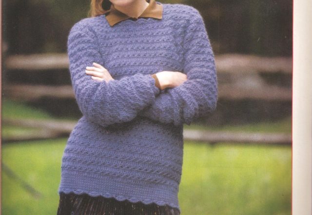 Crochet blue pullover (1)