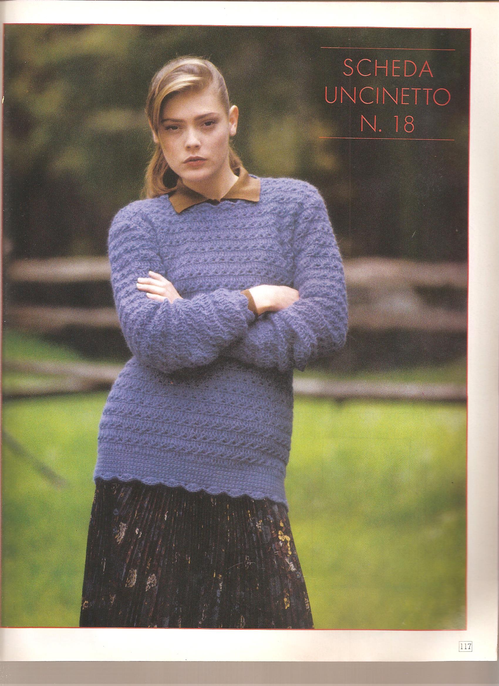 Crochet blue pullover (1)