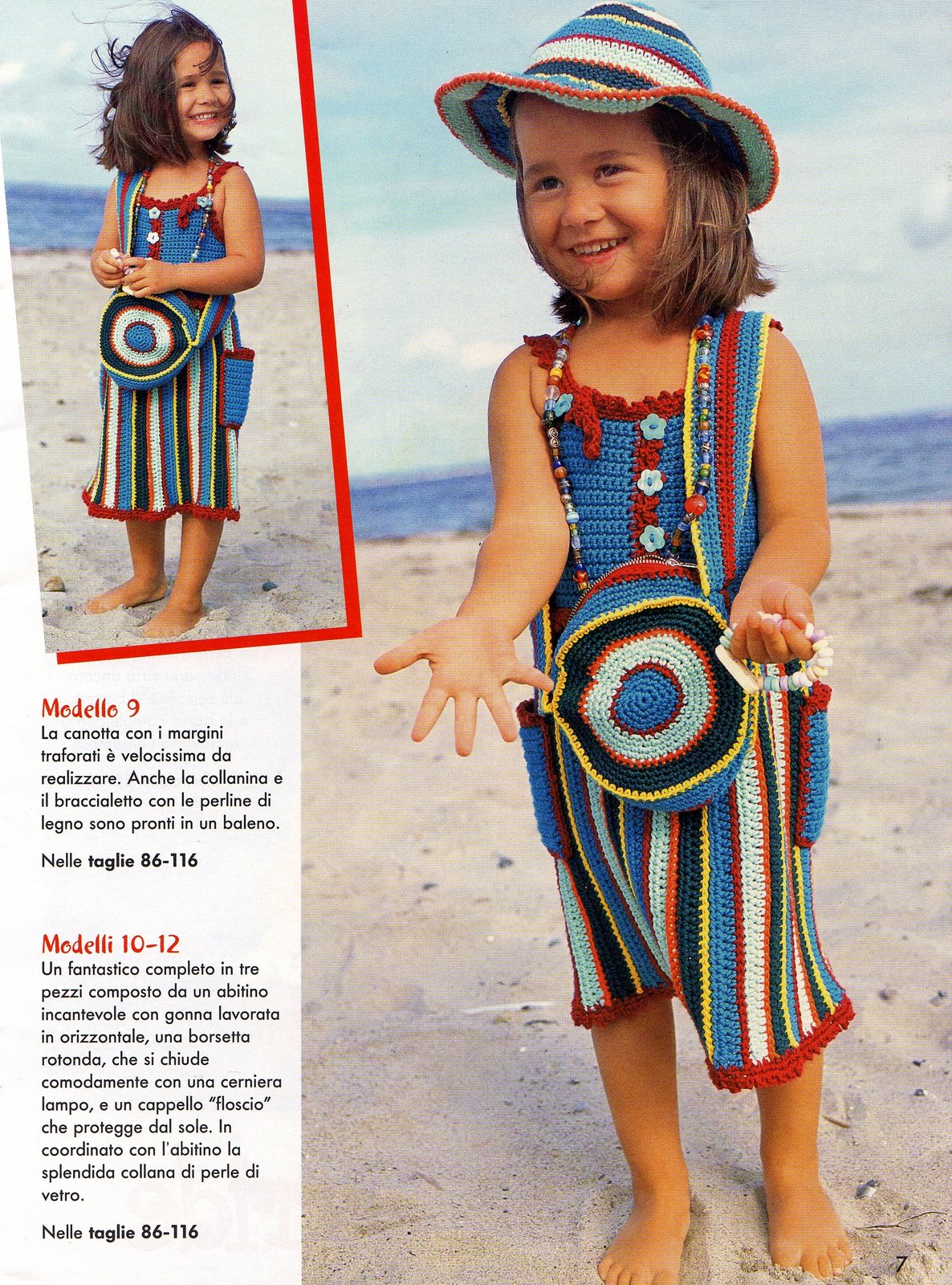 Crochet child dress purse and hat (1)