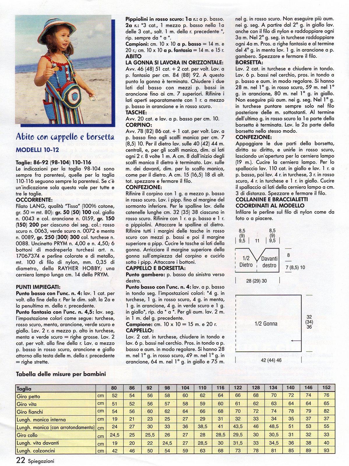 Crochet child dress purse and hat (2)