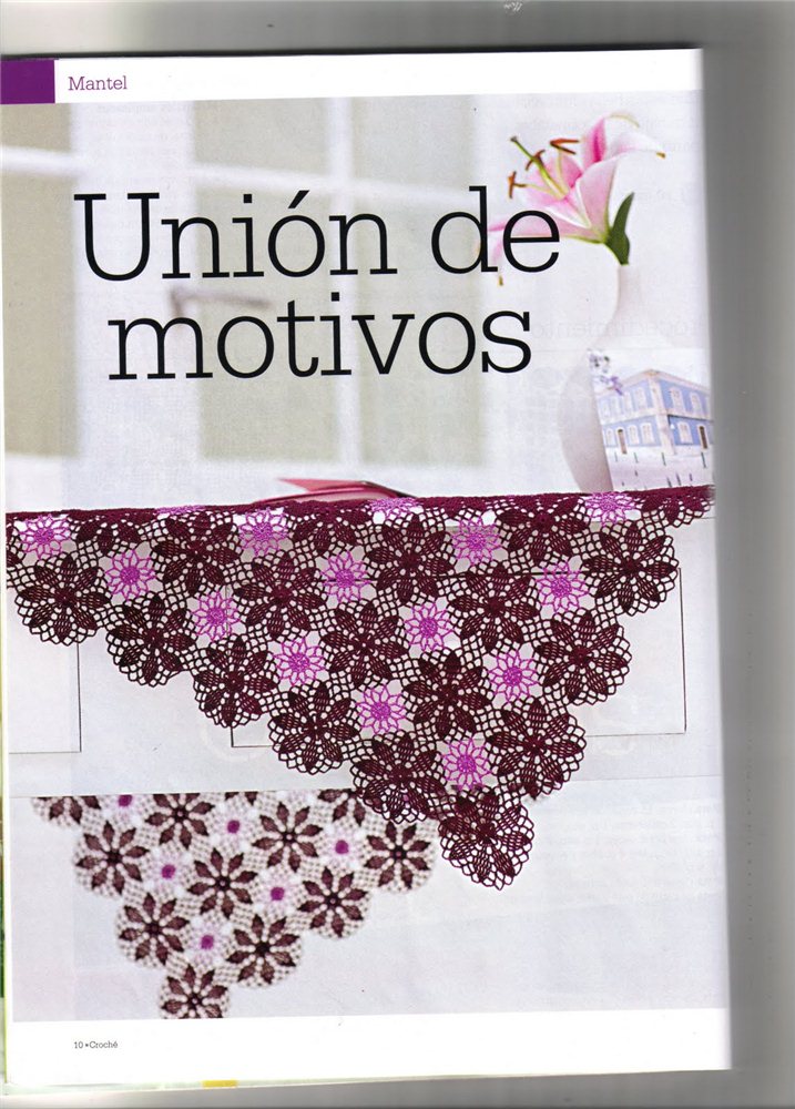 Crochet colorful tablecloth (1)