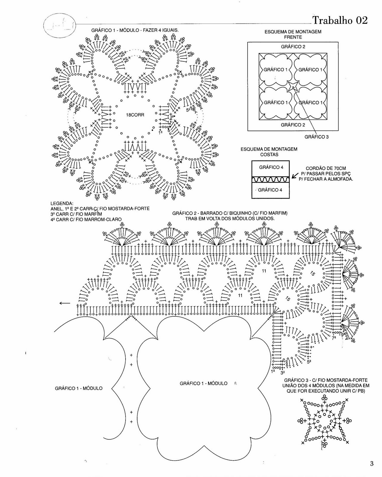 Crochet cushion pillow big modules (3)
