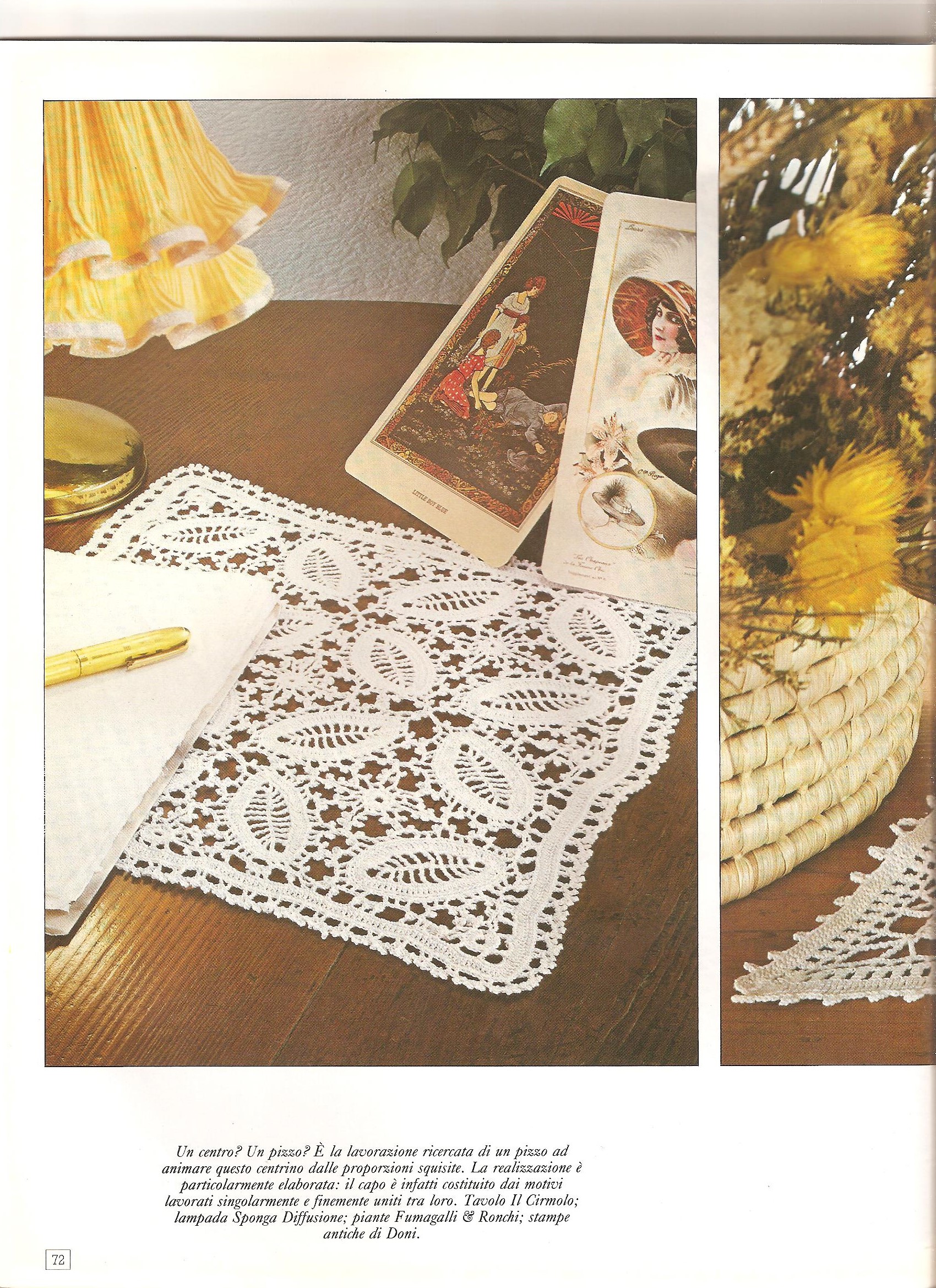 Crochet doily with leaves (1)