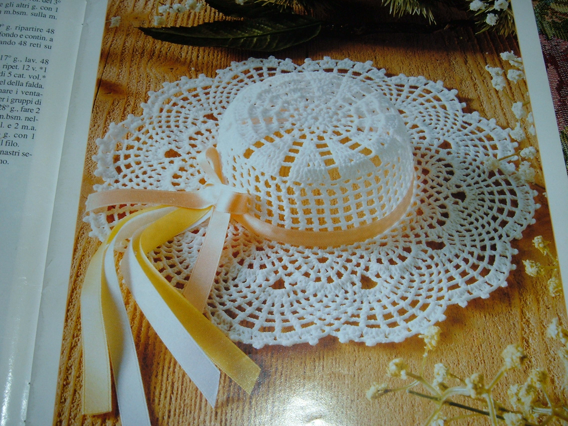 Crochet favors starched hat (1)