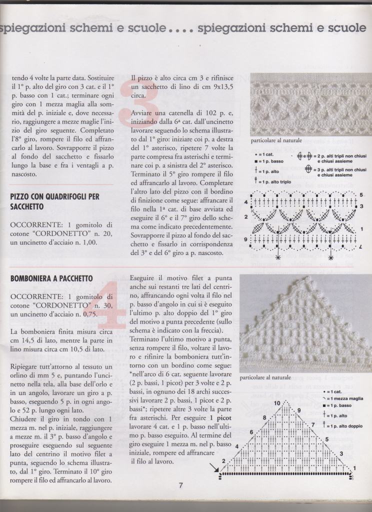 Crochet filet favor square doily (2)