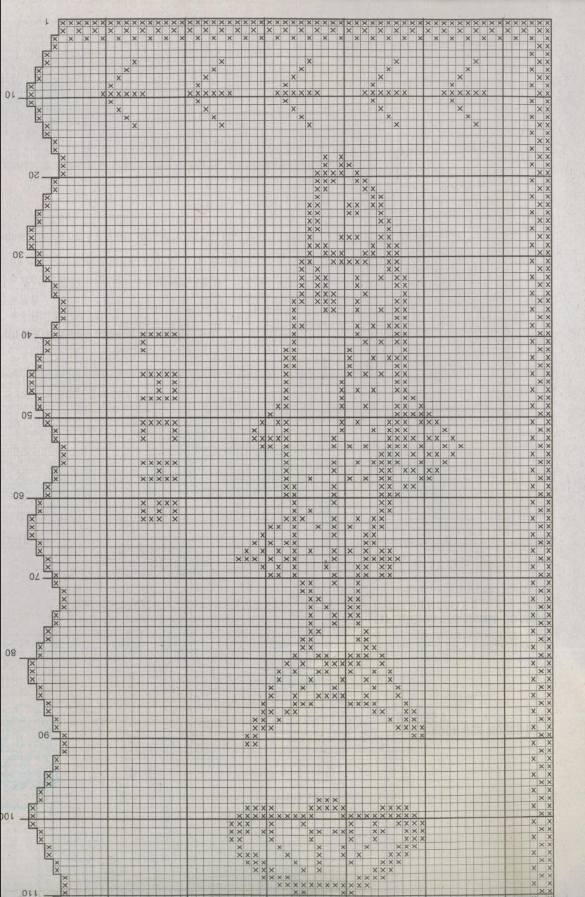 Crochet filet pattern border with shrimp and fish (1)
