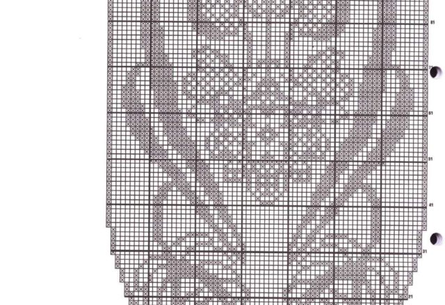 Crochet filet tablerunner with leaves free design download