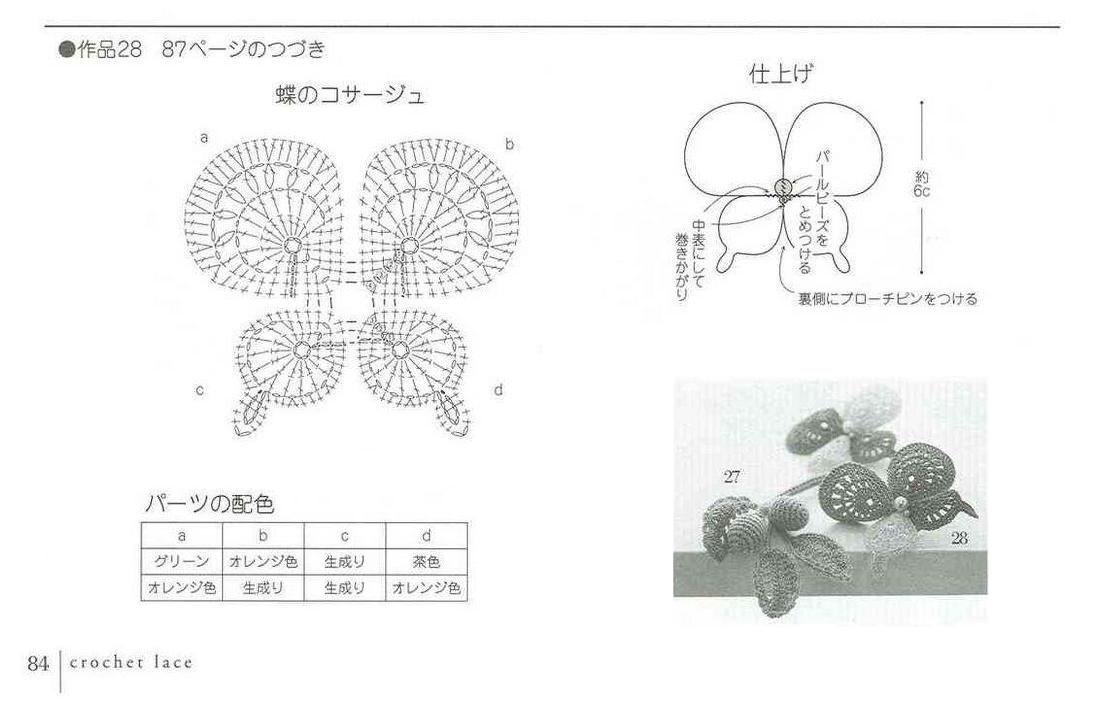 Crochet flower and butterfly (3)