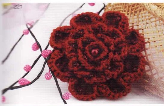 Crochet flower rosette (1)