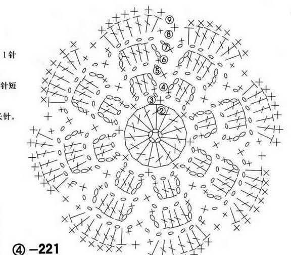 Crochet flower rosette (2)
