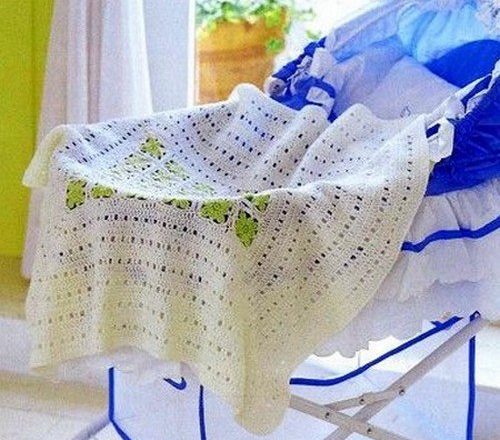 Crochet flowers baby blanket (4)